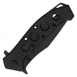 WARTECH - 8.25" Textured Black Pocket Knife BLK