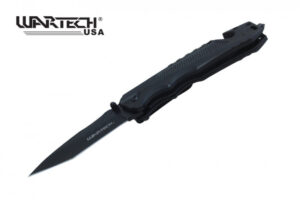 Wartech 8 1/8" Tanto Point Blade Pocket Knife W/ Seatbelt Cutter & Glass Breaker 