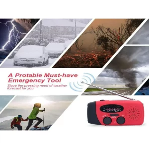 Emergency Solar Hand Crank Dynamo Radio