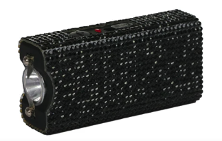 Rhinestun Keychain Stun Gun-Blk