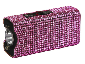 Rhinestun Keychain Stun Gun-Pnk